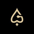 Luxury Letter G Spade Logo Design Vector.