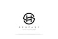 Luxury Letter HS or SH Logo Design