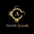 Luxury letter A Logo. Vector logo template sign, symbol, icon, vector luxury framemV