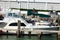 Luxury life yacht in Miami beach Florida Caribbean boat Royalty Free Stock Photo