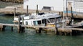 Luxury life yacht sunk in Miami beach Florida Caribbean boat Royalty Free Stock Photo