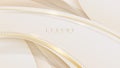 Luxury light brown abstract background combine with golden lines element. Illustration from vector about modern template design Royalty Free Stock Photo