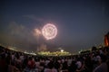 Luxury liner and fireworks Yokohama Sparkling Twilight