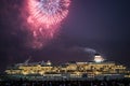 Luxury liner and fireworks Yokohama Sparkling Twilight