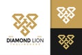 Luxury Lion Diamond Modern Logo Design  Vector Template Royalty Free Stock Photo