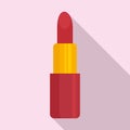 Luxury lipstick icon, flat style