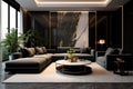 Luxury Living: Exquisite 3D Model of a Minimalist Living Room with Elegant Furniture and Artwork