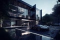 Luxury Living: Futuristic Home with Supercar Charm