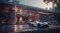 Luxury Living: Grand House and Supercar Duo