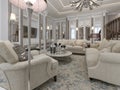 Luxury living room classic style