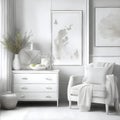 Luxury Living Room Design with Elegant Frame Mockups Royalty Free Stock Photo