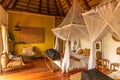 Luxury lodge near Papaya Lake, Uganda. Royalty Free Stock Photo