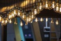 Luxury loft pub with Ediso lamps Royalty Free Stock Photo