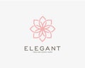 Luxury logo design concept, Flower lotus logo, Beauty or spa logo template