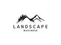 Mountain nature landscape logo and symbols icons template Royalty Free Stock Photo