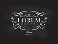 Luxury logos hand drawn frame label elegant flourishes Royalty Free Stock Photo