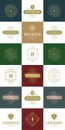 Luxury logos templates set, flourishes calligraphic elegant ornament lines.