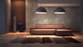 Luxury lounge room 3d render