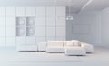 Luxury lounge room 3d render