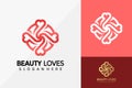 Luxury Love Jewellery Logo Design, Brand Identity logos vector, modern logo, Logo Designs Vector Illustration Template Royalty Free Stock Photo