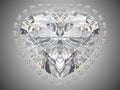 Luxury love - large heart cut diamond