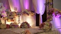 Luxury malay wedding stage from side view