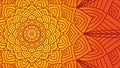 Luxury Mandala Art Vector Illustration. Abstract Background Design Template. Beautiful Outline Design Style. Orange Maroon Color Royalty Free Stock Photo