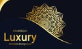 Luxury mandala background Design With golden arabesque pattern