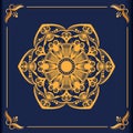 Luxury mandala background with golden arabesque pattern arabic islamic east style