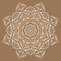 Luxury mandala design with Cream color, Vector mandala floral patterns with black background
