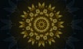 Luxury mandala gold circle leaf background.