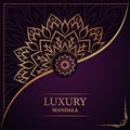 Luxury mandala with royal golden arabesque arabic islamic east style background