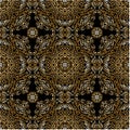 Luxury mandala seamless pattern abstract swirls background on black and white.
