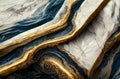 Luxury marble texture background white, blue and gold. Natural stone color material pattern. Creative art Royalty Free Stock Photo