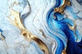 Luxury marble texture background white, blue and gold. Natural stone color material pattern. Creative art Royalty Free Stock Photo