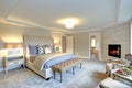 Luxury master bedroom interior . Royalty Free Stock Photo