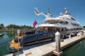 The Luxury Mega Yacht Attessa Docked in San Diego Marina Harbor.