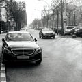 Luxury Mercedes-Benz with diplomatic plates in Strasbourg