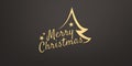 Luxury Merry Christmas background rendering. 3D illustration