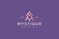 Luxury Minimalist Abstract Logo of Letter M for Mystique Symbol.