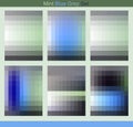 Luxury mint blue grey color palette vector illustration. Soft gradient color trends guide scheme. Trendy swatches spring summer.