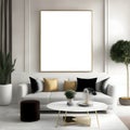 Luxury Mockup Frames for a Clean Living Room Royalty Free Stock Photo
