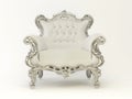 Luxury modern armchair with silver frame