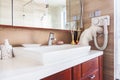 Luxury modern bathroom with faucet and sink Royalty Free Stock Photo