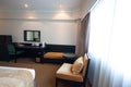 Luxury modern bedroom. Modern style in the hotel. Relax room of the people when leave in the hotel