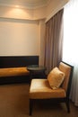 Luxury modern bedroom. Modern style in the hotel. Relax room of the people when leave in the hotel