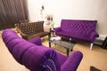 Luxury modern interior of living room home decor concept purple sofa