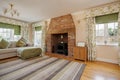 Luxury modern living room with inglenook fireplace