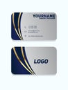 Luxury and modern. vector business card template. design dark blue and gold color Royalty Free Stock Photo