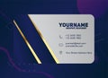 Luxury and modern. vector business card template. design dark blue and gold color Royalty Free Stock Photo